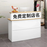 Modern Company Reception Desks Office Furniture Simple Cashier Counter Supermarket Bar Counter Reception Desks For Beauty Salon