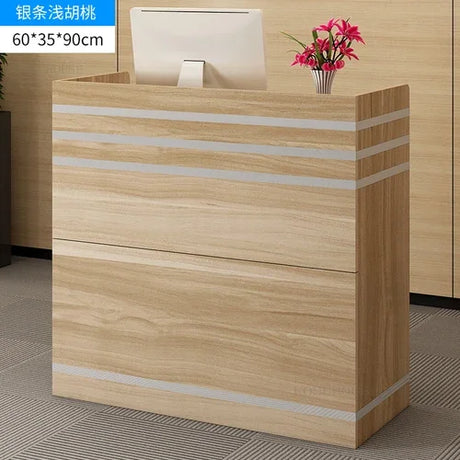 Modern Company Reception Desks Office Furniture Simple Cashier Counter Supermarket Bar Counter Reception Desks For Beauty Salon