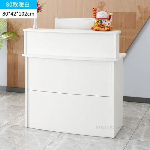 Modern Company Reception Desks Office Furniture Simple Cashier Counter Supermarket Bar Counter Reception Desks For Beauty Salon