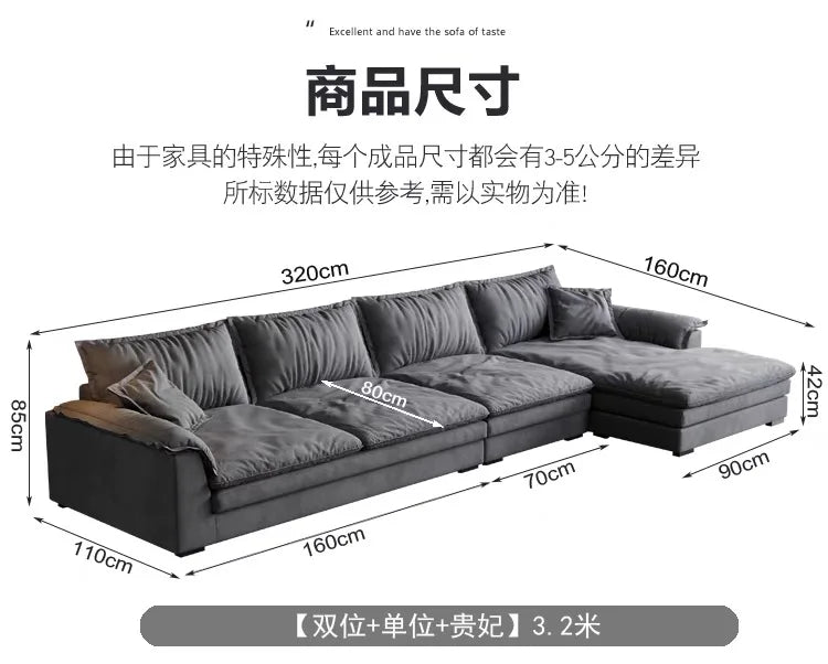 Modern Corner Puffs Sofa Lazy Living Room Lounge Theater Nordic Couch Italiano Designer Sofa Inflable Aire Home Furniture