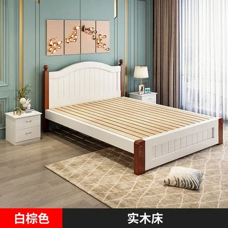 Modern Living Room Bed Loft Children Wood Nordic Double Kawaii Bed Frame King Size Cheap Camas Dormitorio Furnitures For Bedroom