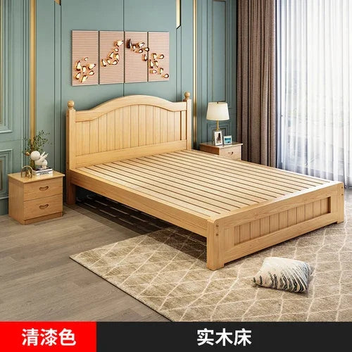 Modern Living Room Bed Loft Children Wood Nordic Double Kawaii Bed Frame King Size Cheap Camas Dormitorio Furnitures For Bedroom