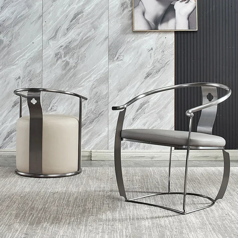 Modern Luxury High-back Chair Office Home Leisure Chair Bedroom Makeup Stool Tea Table Guest Chair