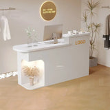 Modern Minimalist Reception Desks Clothing Store Beauty Shop Bar Counter Commercial Small Cash Register Counter Office Furniture