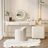 Modern Minimalist Vanity Tables Wooden Wooden Nordic Luxury Vanity Tables Cream Style Tavolo Trucco Bedrooms Furniture WZ50VT