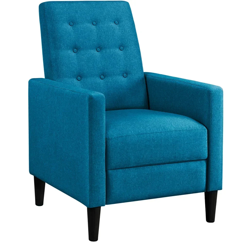 Modern Tufted Fabric Recliner Chair with Pocket Spring for Living Room Home Theater,Blue,Living Room Furniture,Chair Living Room