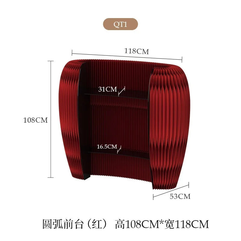 Modern simple commercial paper office reception desk clothing store convenience small bar exhibition information desk