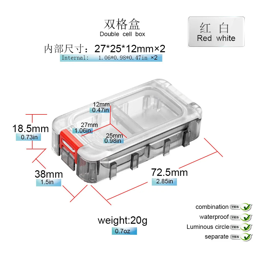 Modular Magnetic Fishing Tackle Box - Double-layer Lure and Accessories Organizer with DIY Assembly and Magnetic Closure