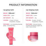 Moisturizing Lip Care Kit Lip Glowly Balm Sleeping Lip Mask Deep Hydrate Night Sleep Mask Reduce Lip Lines Remove Dead Skin