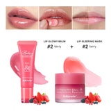 Moisturizing Lip Care Kit Lip Glowly Balm Sleeping Lip Mask Deep Hydrate Night Sleep Mask Reduce Lip Lines Remove Dead Skin