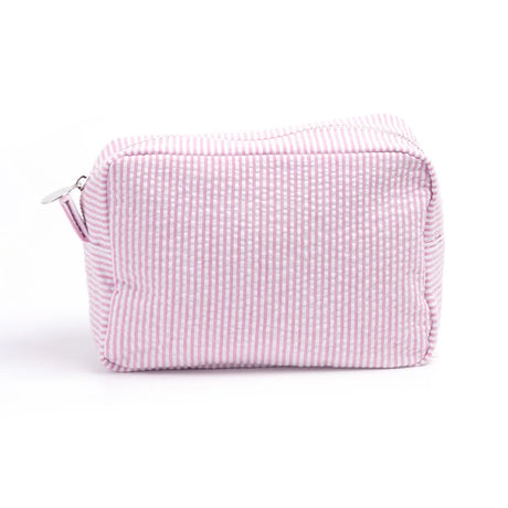 Monogrammed Embroidered Name Cosmetic Bag Personalized Makeup Case Bridesmaid Wedding Birthday Graduation Gift Travel Toiletry