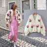 MosiMolly Cardigan Women Sweater Handmade Flower Sweater Cardigan Women Jumper Knitting Coats Outerwear 2021