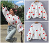 MosiMolly Cardigan Women Sweater Handmade Flower Sweater Cardigan Women Jumper Knitting Coats Outerwear 2021