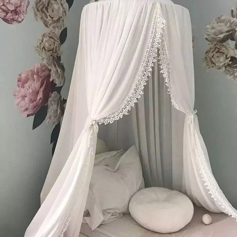 Mosquito Net Crib For Baby Lace Shading Bed Canopy Kids Hanging Dome Curtain Toddler Princess Play Tent Children Room Decoration