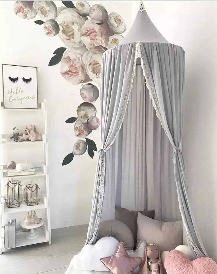 Mosquito Net Crib For Baby Lace Shading Bed Canopy Kids Hanging Dome Curtain Toddler Princess Play Tent Children Room Decoration