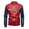 Moto Leather Jackets men Slim Fit PU  Coats High Quality And New Fashion Autumn Men's sheepskin Mustang Rider aviation jacket