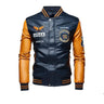 Moto Leather Jackets men Slim Fit PU  Coats High Quality And New Fashion Autumn Men's sheepskin Mustang Rider aviation jacket