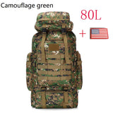 Mountaineering Bag 80L/100L Climb Bag Military Tactical Backpacks Large Backpack Outdoors Hiking Camping Travel Bags