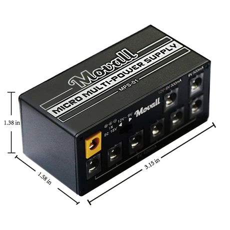 Movall Guitar Pedal Power Supply 8 Isolated Output Anti-interference 18W Different Output Guitar Effect Power Guitar Accessories