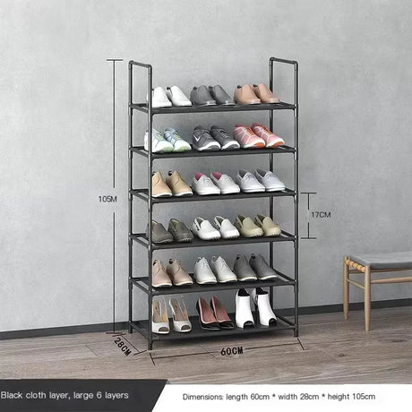 Multi Layers Shoe Cabinet Space-saving Stand Holder Easy to Install Shoe Rack Non-woven Fabric Shoe Shelf Living Room Furniture