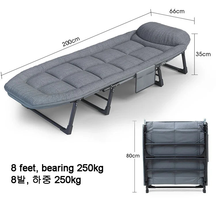 Multi-function Bedroom Balcony Single Folding Beds Portable Office Lunch Break Lounge Chair Simple Home Furniture Adult Camp Bed