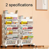 Multi-layer Mobile Bookshelf Student Book Removable Storage Shelf Desk Floor Bookcase Storage Rack Magazine Snacks Organizer