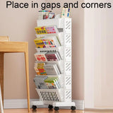 Multi-layer Mobile Bookshelf Student Book Removable Storage Shelf Desk Floor Bookcase Storage Rack Magazine Snacks Organizer