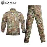 Multicam Camo Male Security Combat Uniform Uniform Tactical Combat Jacket Special Force Training Army Clothes Safari Suit Pants