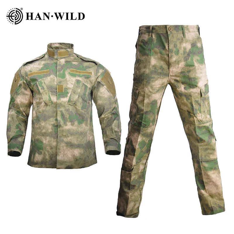 Multicam Camo Male Security Combat Uniform Uniform Tactical Combat Jacket Special Force Training Army Clothes Safari Suit Pants