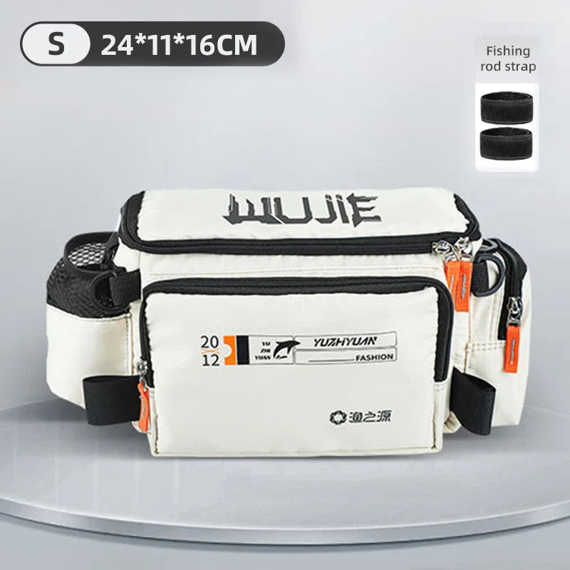 Multifunction Fishing Bag Boxes Lure Rod Storage Box Men's Outdoor Crossbody Shoulder Handbag Carp Fish Pole Hanging Waist Pack