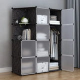 Multifunction Home Bedroom Furniture Wardrobe Folding Storage Dressing Clothe Cabinet Cloth Partition Rack Plastic Free Shipping