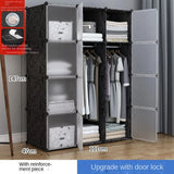 Multifunction Home Bedroom Furniture Wardrobe Folding Storage Dressing Clothe Cabinet Cloth Partition Rack Plastic Free Shipping