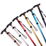 Multifunction Walking Stick Trekking Poles Telescopic Fold Crutches Hiking Stick Crutch Elderly Metal Stick Walking Cane Outdoor