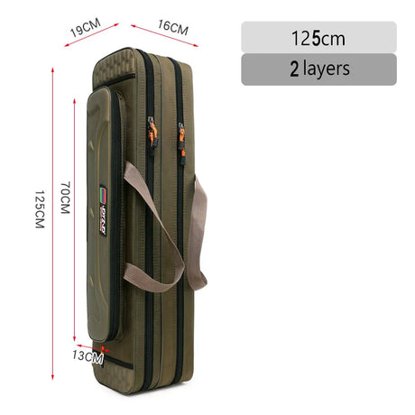 Multifunctional Fishing Rod Bag 2/3/4 Layers 80CM-130CM Fishing Tackle Bags 1680D Oxford Fishing Reel Gear Storage Case XA139G