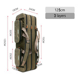 Multifunctional Fishing Rod Bag 2/3/4 Layers 80CM-130CM Fishing Tackle Bags 1680D Oxford Fishing Reel Gear Storage Case XA139G