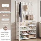 Multifunctional shoe floor stand simple integrated storage rack floor mounted clothes hanger simple shoe cabinet dustproof