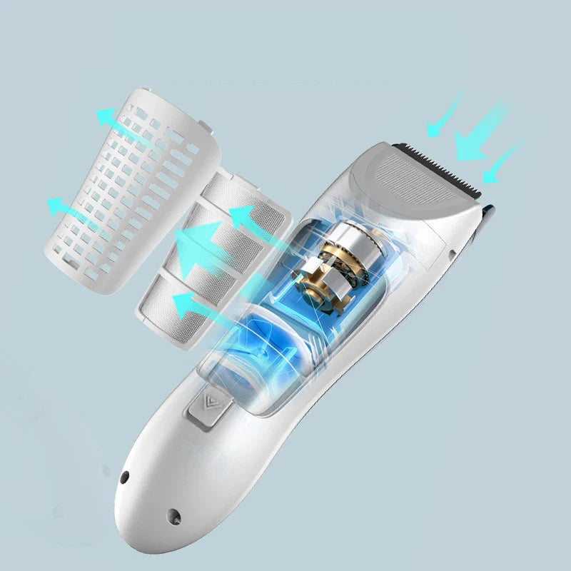 Mute Kids Hair Trimmer Automatic Gather Waterproof Baby Adult Hair Clipper Electric Hair Cutting Baby Care