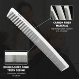 Mythus 7Pcs Barber Comb Haircut Professional Hairdressing Styling Comb Set Salon Hair Care Styling Tool Carbon Fiber Comb Set