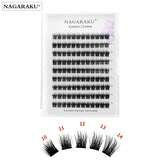 NAGARAKU DIY  Cluster Eyelash Extension Dovetail Segmented Lashes Volume Natural Lighter Bundles Makeup Tools Halloween