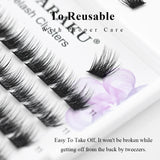 NAGARAKU DIY  Cluster Eyelash Extension Dovetail Segmented Lashes Volume Natural Lighter Bundles Makeup Tools Halloween