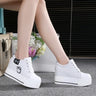 NEW Classic Hidden Heels Platform Sneakers Women's Breathable Wedge Canvas Shoes Woman Casual Ladies Boots Autumn Zapatos Mujer