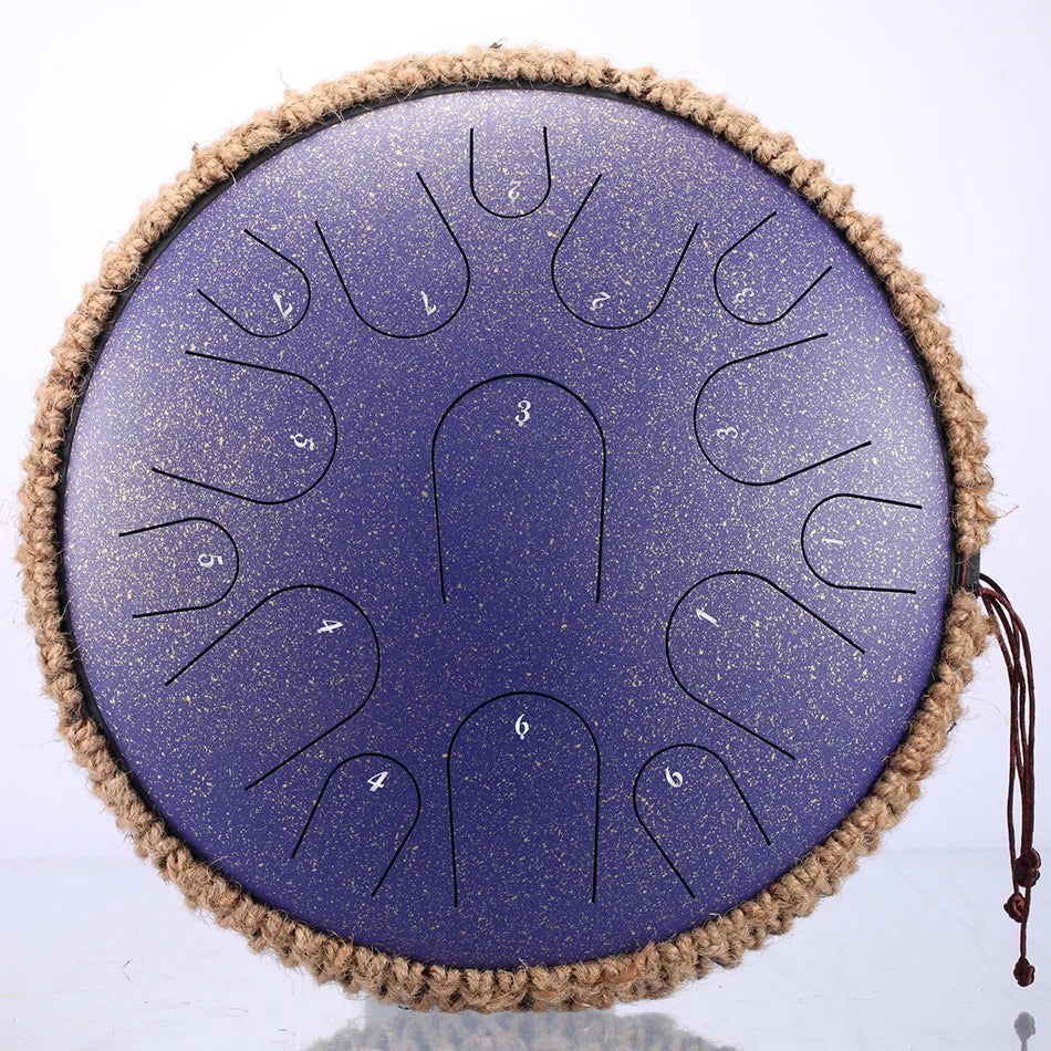 NEW Steel Tongue Drum 13 inch 15 tone Drum Handheld Tank Drum Percussion Instrument Yoga Meditation Beginner Music Lovers Gift