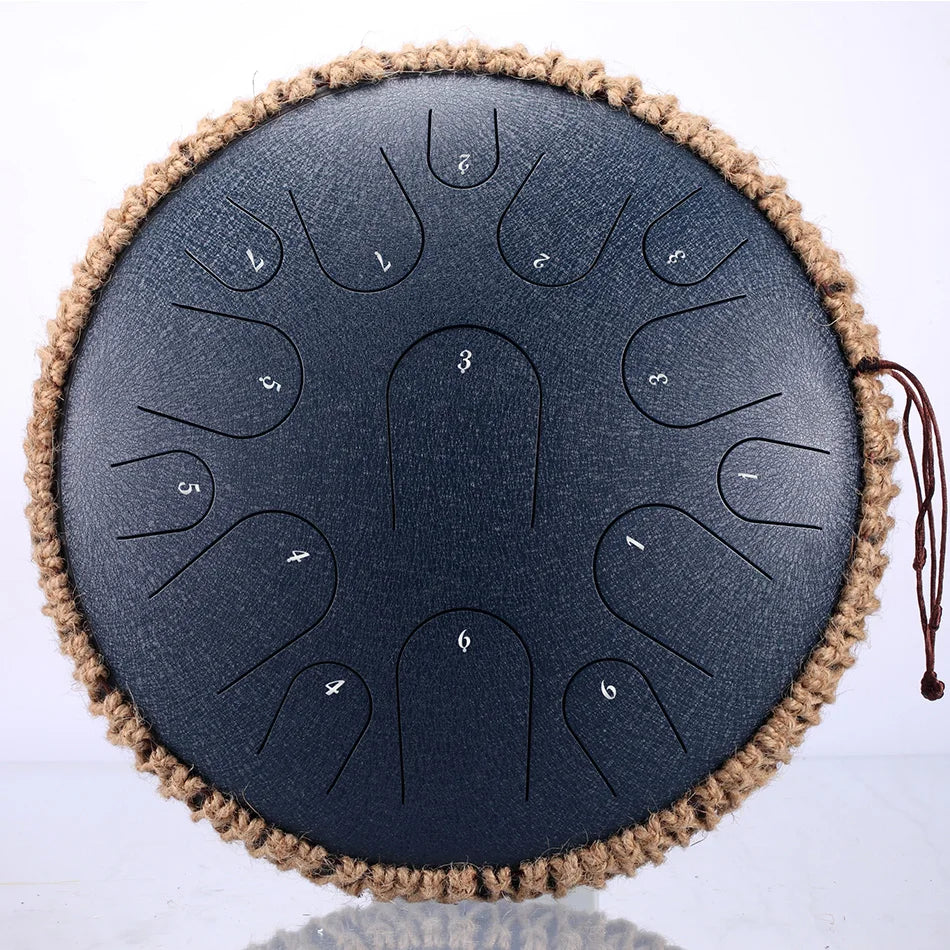 NEW Steel Tongue Drum 13 inch 15 tone Drum Handheld Tank Drum Percussion Instrument Yoga Meditation Beginner Music Lovers Gift