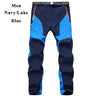 NUONEKO Men Winter Fleece Trekking Pants Outdoor Nature Hike Camping Waterproof Breathable Climbing Softshell Trousers BMT14