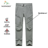 NUONEKO Summer Quick Dry Hiking Pants Mens Womens Windproof Outdoor Breathable Mountain Climbing Trekking Tactical Cargo Pants