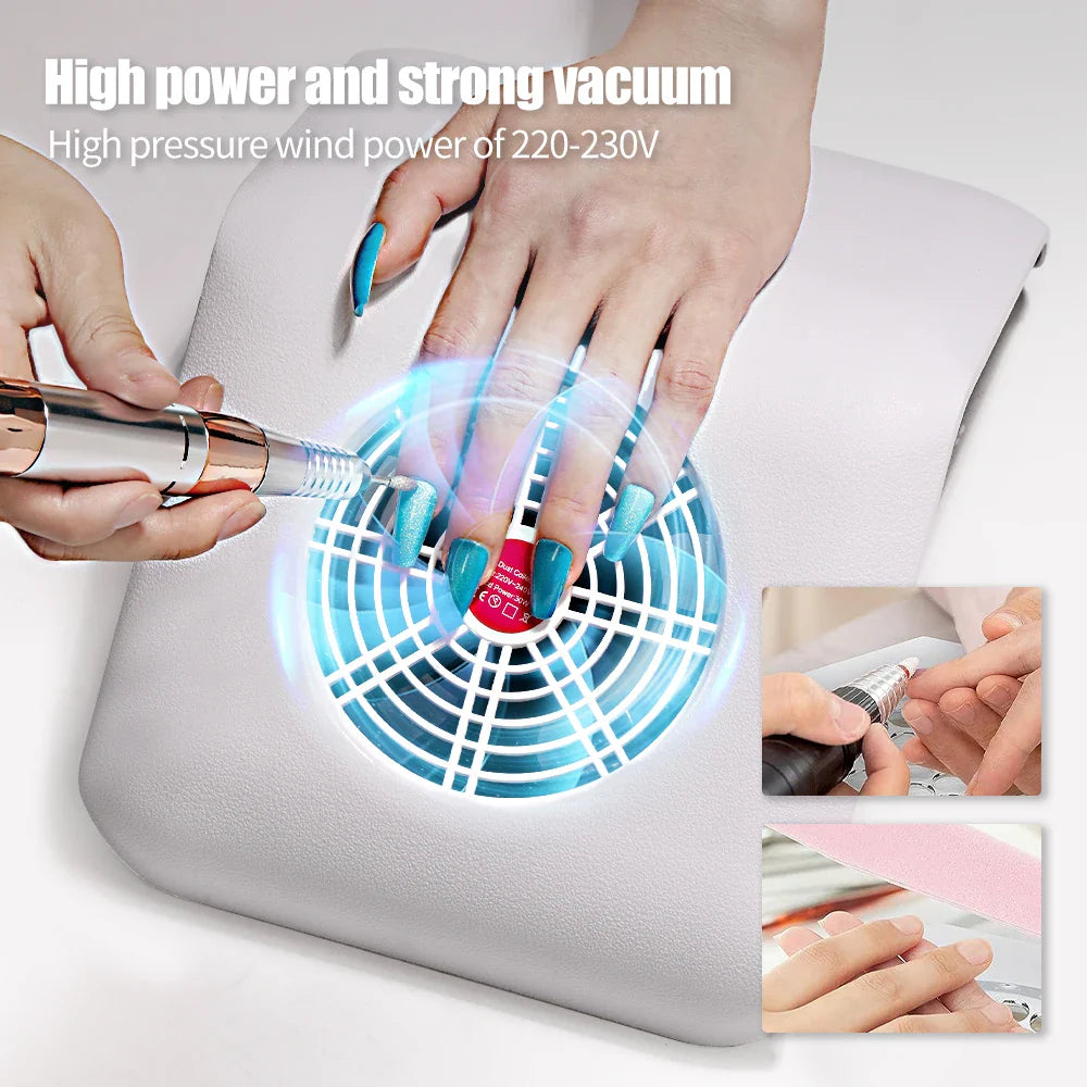 Nail Dust Collector Manicure Machine Tool Strong Power Nail Vacuum Cleaner With Remove Filter Nail Extractor Fan Nail Art