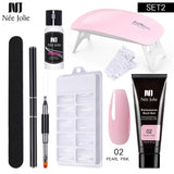 Nail Gel Set 6W LED Lamp Full Manicure Set Quick Extension Nail Kit Gel Building Polygels Set For Nails Tool Kit Nail Art Kit