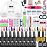 Nail Set Acrylic Manicure Kit UV Lamp Dryer With Nail Gel Polish Kit Soak Off Manicure Tools Set Electric Nails Drill Nail Tools