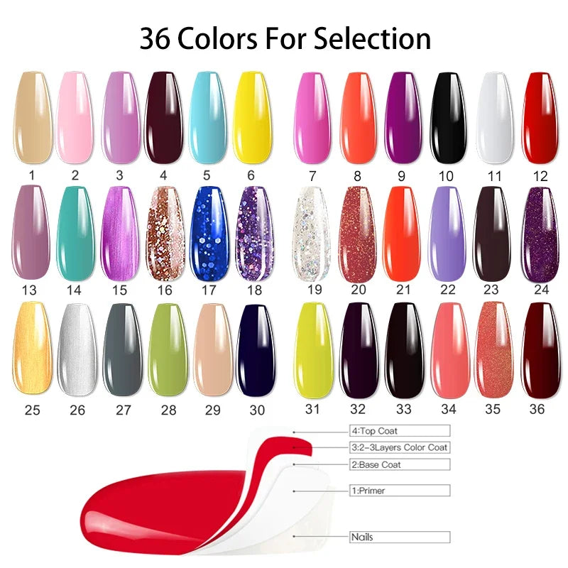 Nail Set Gel Nail Polish Set With UV LED Lamp Dryer Semi Permanent Gel Varnish Set Professional Nail Art Tools Kit Manicure Set