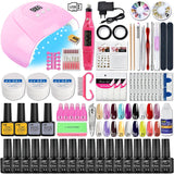 Nail Set Gel Nail Polish Set With UV LED Lamp Dryer Semi Permanent Gel Varnish Set Professional Nail Art Tools Kit Manicure Set